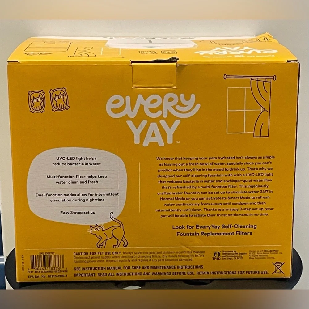 EveryYay Self-Cleaning Pet Fountain 100 fl oz